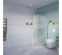 Fortifura Galeria Douche à l'italienne - verre strié - 90x200cm - 8mm - nano - profilé encastrable invisible SW797951 SW1102415