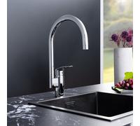 Fortis Nolo Large Robinetterie de cuisine pivotante à bec latéral, 5704900PC,