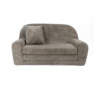 FORTISLINE Canapé Enfant Convertible avec Rallonge - Canapé Pliable en Velours Côtelé avec Coussins - Canapé Lit Enfant en Mousse - Housse Lavable - Certifié Oeko-TEX