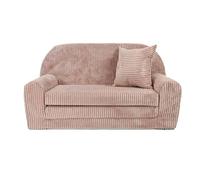 FORTISLINE Canapé Enfant Convertible avec Rallonge - Canapé Pliable en Velours Côtelé avec Coussins - Canapé Lit Enfant en Mousse - Housse Lavable - Certifié Oeko-TEX