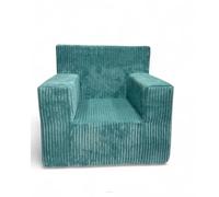 FORTISLINE Fauteuil pour enfant 51 x 47 x 34 cm Oeko-TEX - Fauteuil de jeu pour enfant - Chambre d'enfant - Fauteuil en mousse - Velours côtelé - Plusieurs motifs (turquoise)