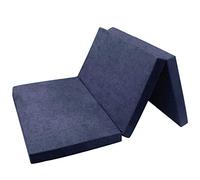 FORTISLINE Matelas d'appoint Pliant 2 Places lit d'appoint lit d'invité futon Pouf 195x120x8 cm Couleur Bleu Marine