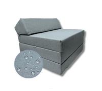 FORTISLINE Matelas de camping - 200 x 70 x 10 cm - Avec tête de lit - Matelas pliable pour caravane, camping-car et caravane - 3 pièces - Imperméable - Matelas de voyage - Matelas d'invité - Certifié