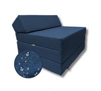 FORTISLINE Matelas de camping - 200 x 70 x 10 cm - Avec tête de lit - Matelas pliable pour caravane, camping-car et caravane - 3 pièces - Imperméable - Matelas de voyage - Matelas d'invité - Certifié