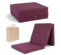 FORTISLINE Matelas pliant - Matelas pliable en 3 pièces - Matelas d'invité pliable - Matelas de camping avec housse extérieure imperméable - Matelas cube - Lit d'invité - Matelas de caravane