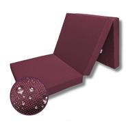 FORTISLINE Matelas pliant - Matelas pliable en 3 pièces - Matelas d'invité pliable - Matelas de camping avec housse extérieure imperméable - Matelas cube - Lit d'invité - Matelas de caravane