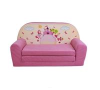 FORTISLINE Mini-canapé Enfant Sofa Motif Château Rose W386_09