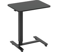Fortuna Lai Bureau debout réglable en hauteur, avec 4 roulettes, forme en C, 65 cm x 48 cm x 70-110 cm, noir