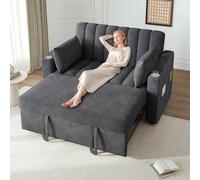 Fortuna Lai Canapé multifonctionnel moderne, canapé-lit, canapé convertible, canapé double avec dossier réglable, avec porte-gobelets et coussins, adapté au salon, à la chambre à coucher, à l'appartem