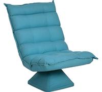 Fortuna Lai Chaise de sol Canapé de sol réglable pivotant Chaise de méditation Fauteuil relax Canapé Lazy pour salon et bureau Bleu