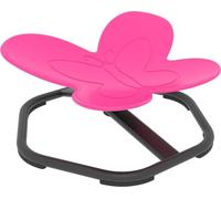 Fortuna Lai Chaise pivotante sensorielle pour enfants, en forme de papillon, favorise l'équilibre et la coordination, plastique, métal, rose