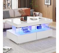 Fortuna Lai chtisch Table basse Table basse Table à thé Table basse Table d'appoint Table, table basse moderne brillante Table basse Table de salon, plateau durable, résistant aux rayures et lisse, 10