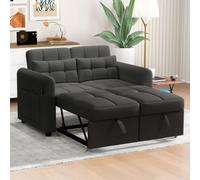 Fortuna Lai Design moderne : canapé deux places, canapé convertible 3 en 1 avec dossier réglable, port USB, poches dans les accoudoirs et coussins. Convient pour le salon, la chambre à coucher, l'appa