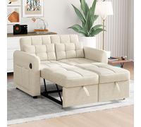 Fortuna Lai Design moderne : canapé deux places, canapé convertible 3 en 1 avec dossier réglable, port USB, poches dans les accoudoirs et coussins. Convient pour le salon, la chambre à coucher, l'appa