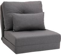 Fortuna Lai Fauteuil 2 en 1 Lit pliant avec dossier réglable, canapé au sol avec coussins décoratifs, draps, coussin confortable pour s'asseoir au sol