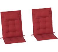 Fortuna Lai Lot de 2 housses pour chaise longue Housse imperméable pour chaise longue de jardin Housse rembourrée pour chaise longue de plage Coussin pour chaise longue Housse pour meubles de jardin H