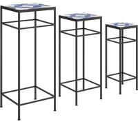 Fortuna Lai Lot de 3 supports pour plantes, hauteur 71 cm Supports pour fleurs d'intérieur, étagères métalliques pour plantes, 3 étagères pour fleurs de différentes tailles, tabourets pour fleurs, sup