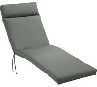 Fortuna Lai Matelas pour chaise longue Matelas pour chaise longue Matelas pour chaise longue de jardin Housse en polyester Gris foncé 196 x 55 x 8 cm