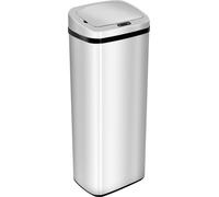Fortuna Lai Poubelle automatique avec capteur Poubelle de cuisine en acier inoxydable 50/68 L Argent (50 L)