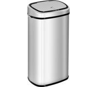 Fortuna Lai Poubelle Poubelle automatique avec capteur, cuisine, acier inoxydable, argent, 68 L