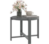 Fortuna Lai Table d'appoint Table de jardin ronde résistante aux intempéries Table de balcon en aluminium aspect marbre Table de camping Table basse pour salon Bureau Extérieur Intérieur Gris