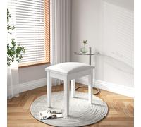 Fortuna Lai Tabouret de piano rembourré moderne pour salle de maquillage, tabouret de coiffeuse carré, banc de maquillage en mousse haute élasticité, pouf