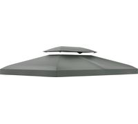 Fortuna Lai Toit de remplacement pour pavillon métallique Pavillon de jardin Tente de réception Tente de jardin Polyester 3 x 4 m Gris foncé