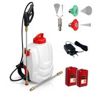 FORUM EQUIPEMENT - Pulvérisateur Électrique Dorsal Sprayer Original 15L - Pulvérisateur a dos à Batterie Rechargeable, Débit 180 L/H - 2 Batteries, Blanc et Rouge