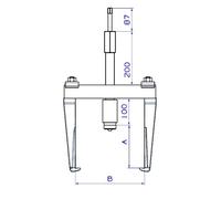 Forza Extracteur hydraulique à 2 griffes 160x250 mm 15t
