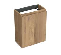 Forzalaqua Siena Meuble sous-lavabo pour lave-mains 39.5x21.5x50cm 1 porte battante droite Chêne massif Oyster 8005023