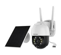 Foscam Caméra de surveillance B4 2K 4MP Wi‑Fi alimentée par batterie PTZ + panneau solaire