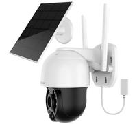 Foscam Caméra de surveillance B4 2K 4MP Wi‑Fi alimentée par batterie PTZ + panneau solaire
