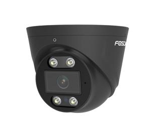 Foscam Caméra dôme IP extérieure PoE 5 MP avec Spots Lumineux et sirène T5EP Noir
