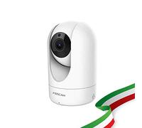 FOSCAM Caméra IP de vidéosurveillance WiFi R4M Caméra Domestique sans Fil Haute résolution 2K 4MP avec Pan/Tilt. Compatible avec Alexa.