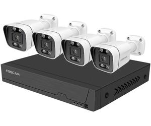 Foscam Schloss / Zutrittskontrolle FNA108E-B4-2T Ethernet IP-Set pour caméra de surveillance8 canauxavec 4 caméras3840 x 2160 pixels