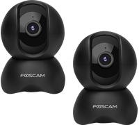 FOSCAM X5-B-2 - Caméra de surveillance, IP, LAN, Wi-Fi, d'intérieur, lot de 2