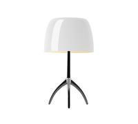 Foscarini Lampe de table Lumiere Grande Dimbar blanc. chrome noir