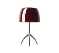 Foscarini Lampe de table Lumiere Grande Dimbar rouge cerise. aluminium