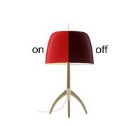 Foscarini Lumiere Grande Tavolo avec interrupteur Tischleuchte, champagne / rouge cerise