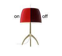 Foscarini Lumiere Grande Tavolo avec variateur Tischleuchte, champagne / rouge cerise
