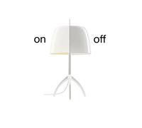 Foscarini Lumiere Piccola Tavolo avec interrupteur Tischleuchte, aluminium / blanc