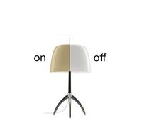 Lampe à Poser Lumiere Piccola Blanc Chaud Noir Chromé Noir