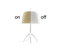Foscarini Lumiere Piccola Tavolo dimmable Tischleuchte, aluminium / blanc chaud
