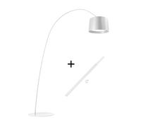 Foscarini Twiggy Terra Steh-/Bogenleuchte, blanc, avec bras d`extension