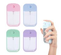 FOSDICK 4 Pièces Flacon Spray Vide de 45 ml, Mini Vaporisateur Parfum Rechargeable, Flacon Parfum Vide au Format Carte Portable, Spray Bottle Idéal Pour Voyage et Sac à Main (Bleu, Rose, Violet, Vert)