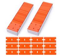 FOSHIO 200Pcs Grattoirs Lames de rasoir ensembles Lames Plastique double bords Métal Lames pour Plaque Vitrocéramique Fenêtre Mirror Verre Peinture auto Décapant Lames de Grattoi