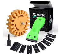 FOSHIO Disque à décoller avec adaptateur, disque à décoller de 25 mm et grattoir en plastique, pour enlever professionnellement les autocollants, films et résidus de colle sur véhicule, voiture ou