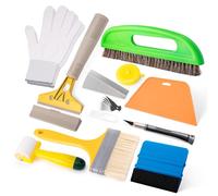 FOSHIO Outil de lissage des papiers Peints, Outils pour papier peint, outils tapisserie, Kit à papier peint, Brosse à encoller, brosse à maroufler, 1.5m Mètre Ruban, Grattoir à Papier Peint