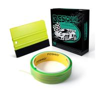 FOSHIO Ruban de découpe sans Couteau 50M, Kit de Films de Voiture Teinté Kit Covering Outils de Film Comprenant Un grattoir en Plastique, Ruban de Découpe en Vinyle- 50M Ruban Adhésif