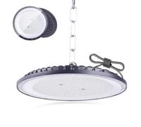 Fosingut 200W UFO High Bay Lumière d'Entrepôt, 110lm/w 288 LEDs Projecteur Extérieur Industrial, 6500K IP65 Étanche Plafonnier UFO Spot Lustre Intérieur, Lampe Atelier pour Garage, Usine, Hall